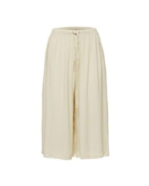 SELECTED White Wide Leg Crop Pant