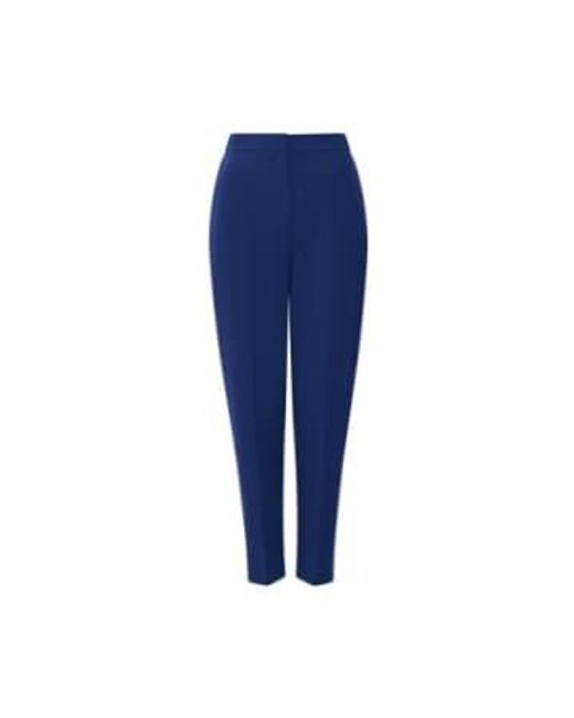 French Connection Blue Echo Tapered Trouser-cobalt -74way Uk 10