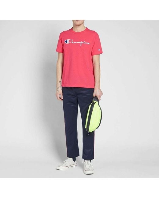 champion reverse weave script logo tee