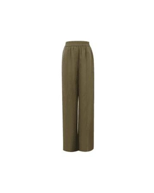 Palmina Wide Leg Trousers In From di FRNCH in Green