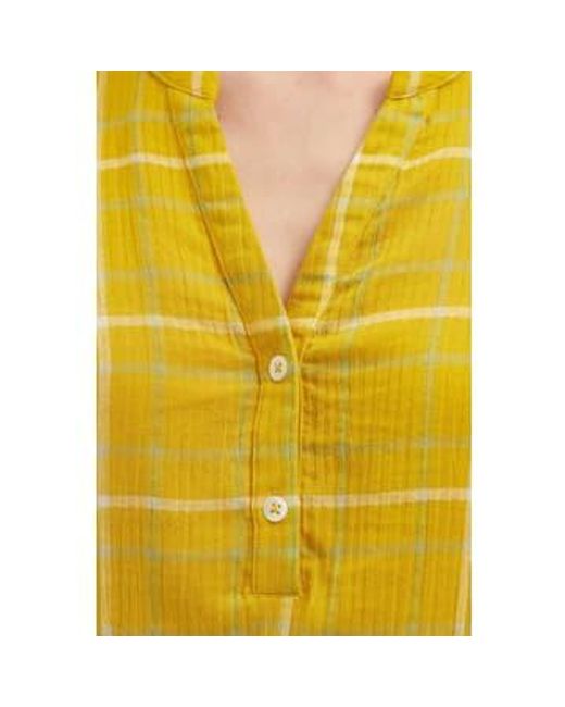 Nice Things Yellow Checked Blouse 34