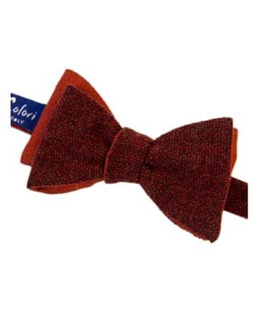 40 Colori Red Donegal Butterfly Bow Tie for men