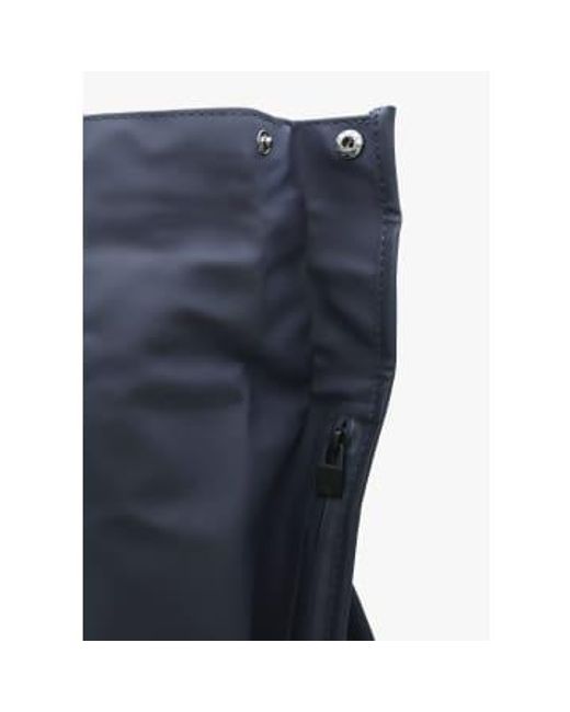 Rains Blue Rolltop-rucksack in marineblau
