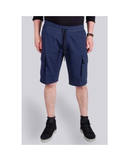 Antony Morato Blue Cargo Jersey Shorts for men
