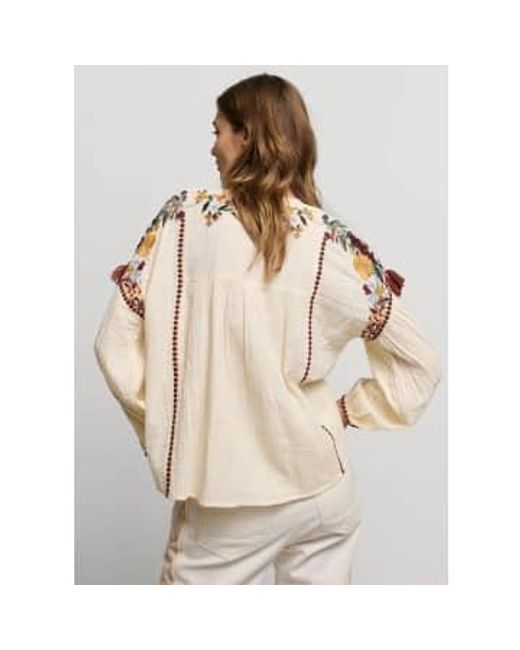 Top múltiple blusa bordada Summum de color Natural
