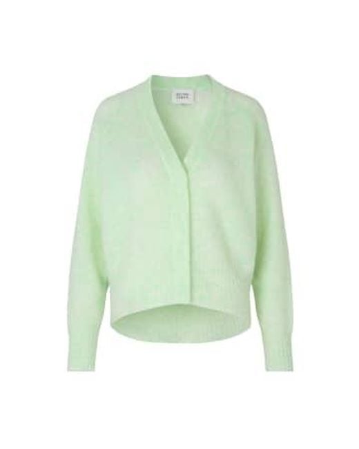 Second Female Green Brook Boxy Cardigan Clearly Wool