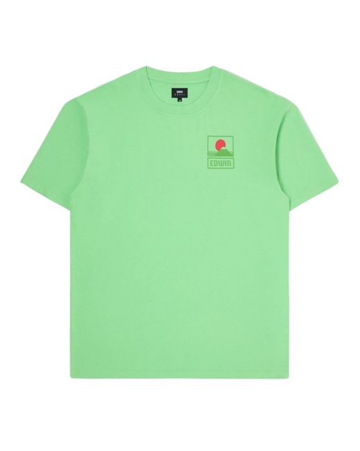 Mt Fuji Camiseta manga corta Edwin de hombre de color Green
