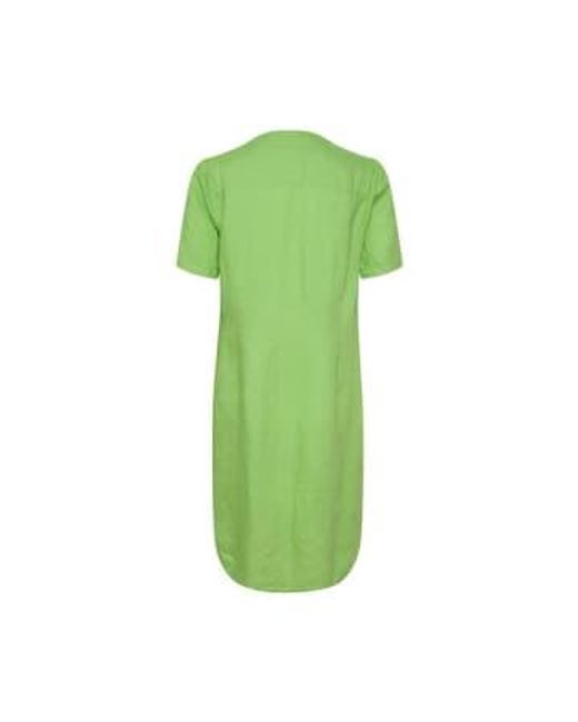 Part Two Green Aminase Linen Dress Grass