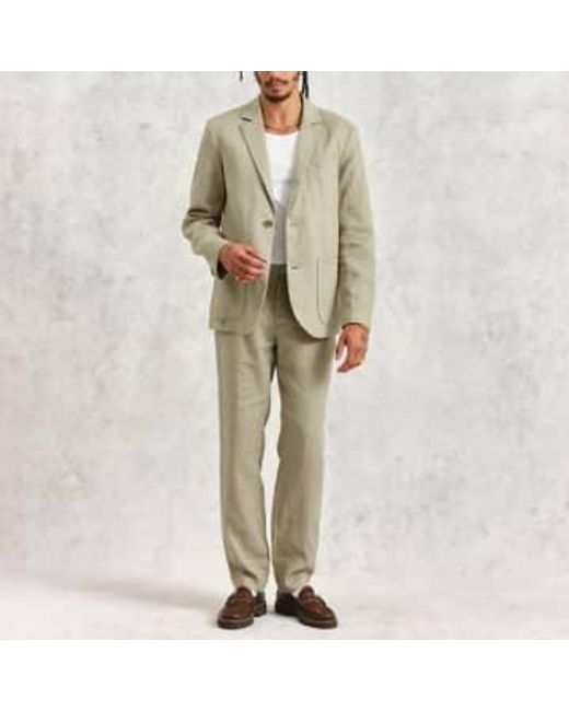 Alp pantalon intelligent en lin vert pâle Wax London pour homme en coloris Gray