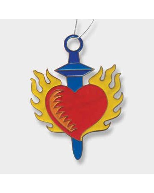 Mamaplata Formentera Corazon Espada Heart Pendant Made Of Red