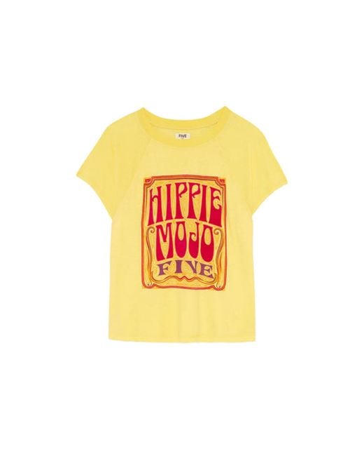 Jaune NTSE2330 Hippie Mojo T-shirt Five Jeans en coloris Multicolor