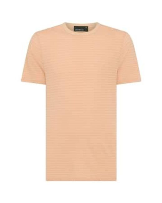 Remus Uomo Orange Crew Neck Stripe T-shirt for men