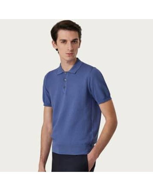 Air force trined grement polo dyed polo c0127-mk02076-372 Canali pour homme en coloris Blue