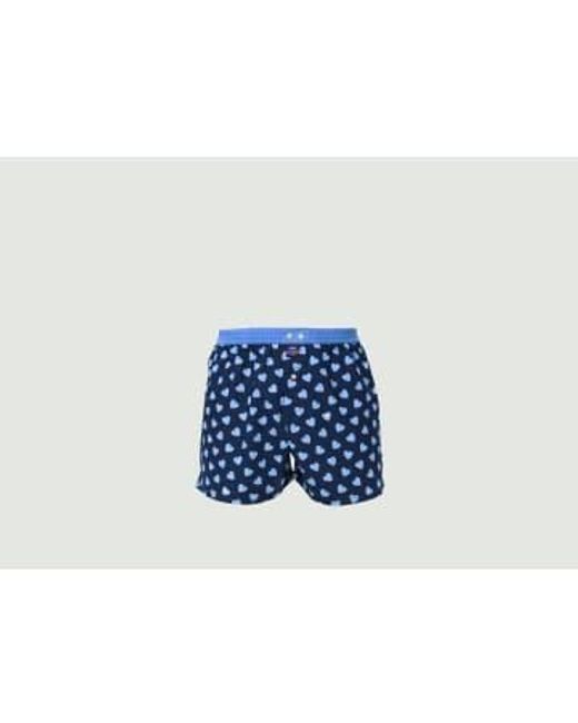 McAlson Blue Hearts Boxer Shorts S for men