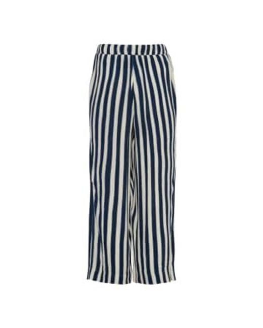 Ichi Blue Marrakech Aop Trousers-total Eclipse Stripe-20120872