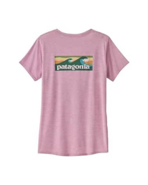 Patagonia Pink T-shirt Capilene Cool Daily Graphic Milkweed M