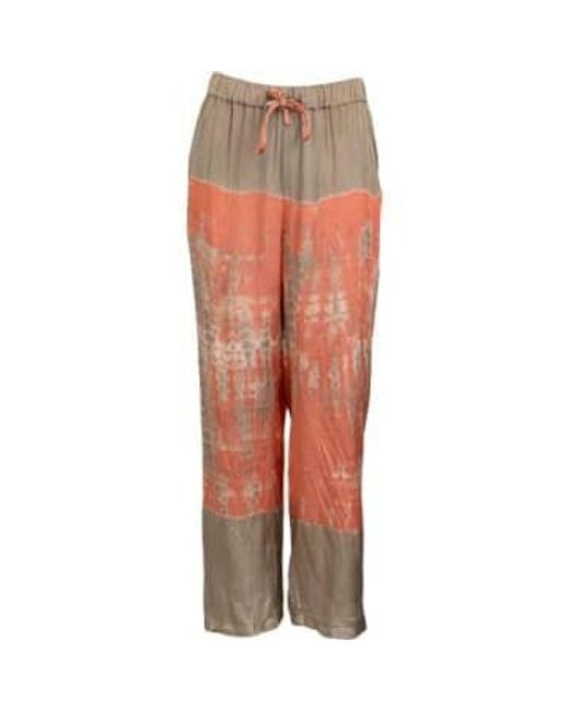 Pantalon teinture à cravate serpent dans le sable / corail Costa Mani en coloris Orange