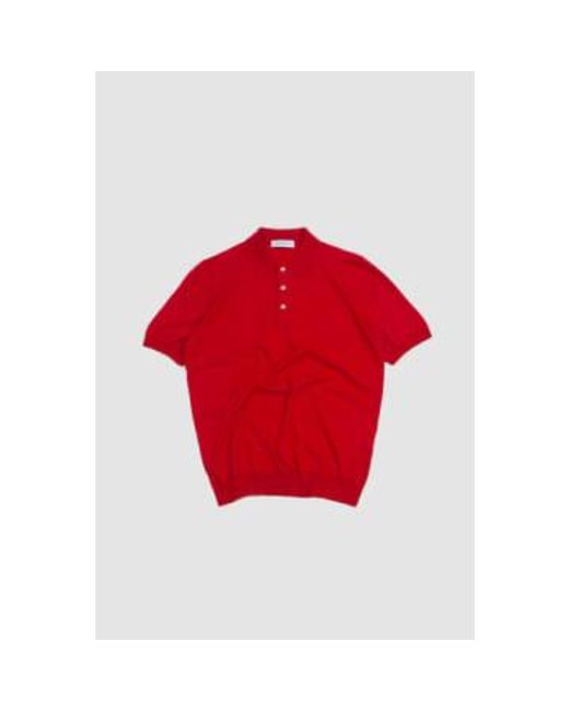 Polo fresh coton rouge Gran Sasso pour homme en coloris Red