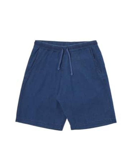 Universal Works Blue Lumber Short for men