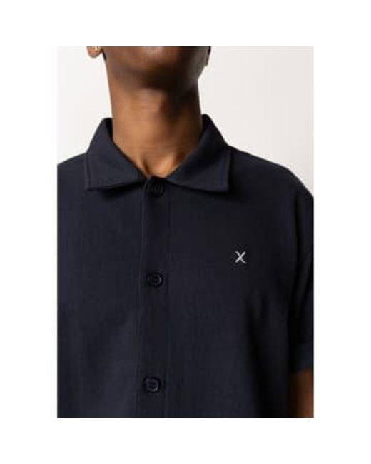 Clean Cut Copenhagen Blue Calton Dark Navy Structured Shirt S for men
