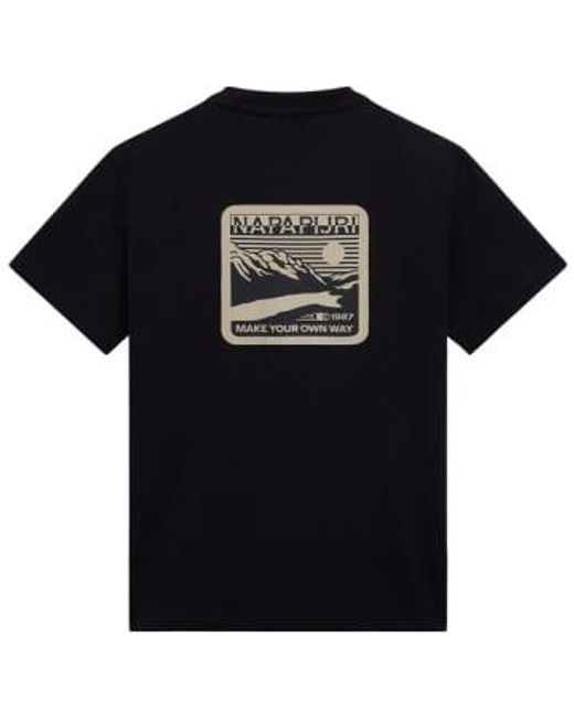 S Gouin T Shirt di Napapijri in Black da Uomo