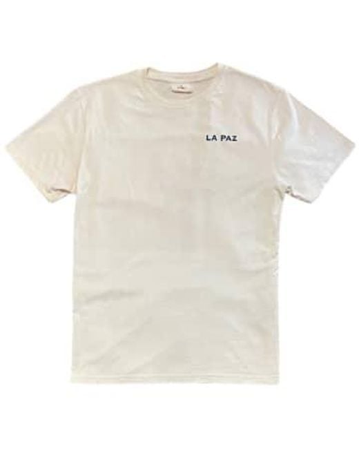 La Paz White Dantas Palm T-shirt Ecru S for men