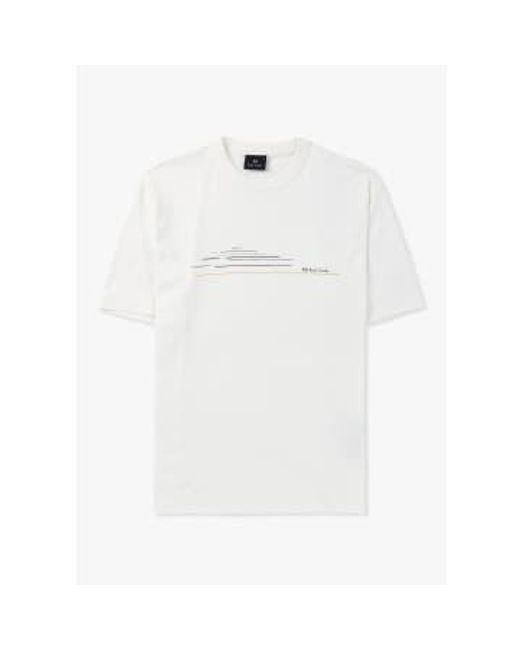 Paul Smith White S Chest Stripe T-shirt for men