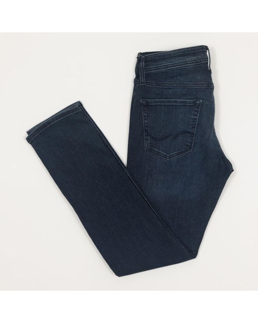 Jack & Jones Dark Blue Denim Glenn Original 812 Slim Fit Jeans for Men |  Lyst