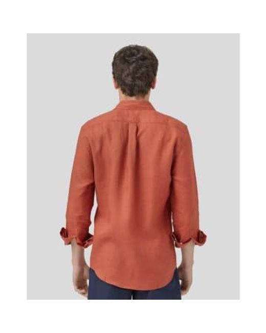 Portuguese Flannel Orange Linen Terracota S for men
