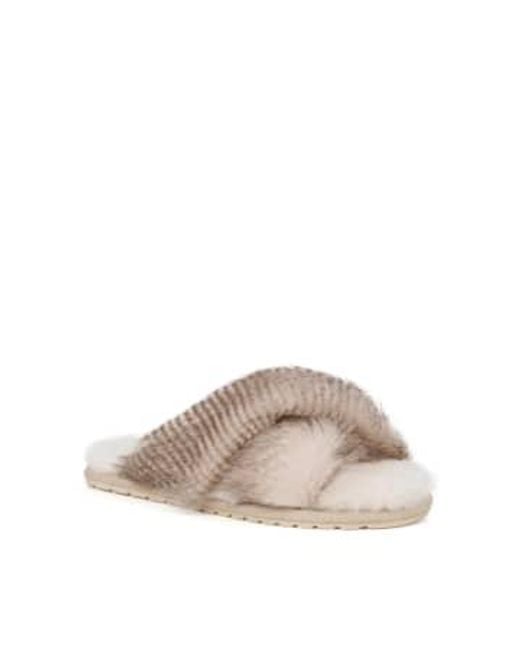 EMU Brown Mayberry Crimp Slippers 39