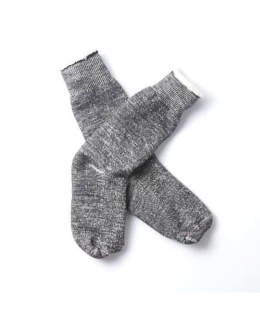 RoToTo Gray Double Face Merino Socks Charcoal M / Eu 40-43 for men