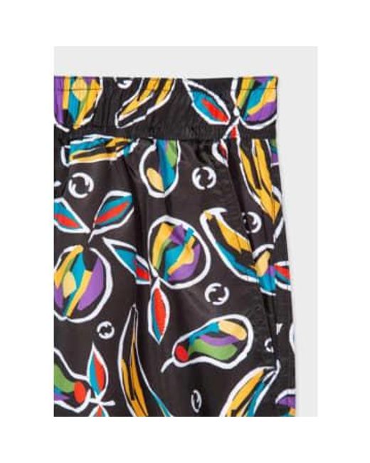 Paul Smith Black Fruit Print Swim Shorts Polyester for men