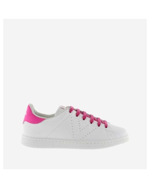 Victoria Tenis Faux Leather Neon Pink Sneakers in Purple | Lyst