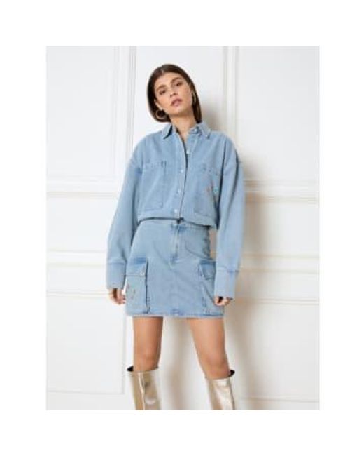 Or Ginny Blouse Light Blue di Refined Department