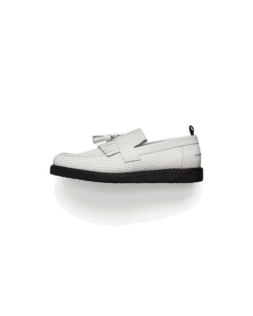 Fred Perry X George Cox Embossed Tassel Loafer White for Men | Lyst