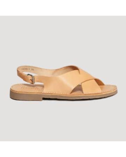 French Théo Natural Leather Mael Sandal 37 for men