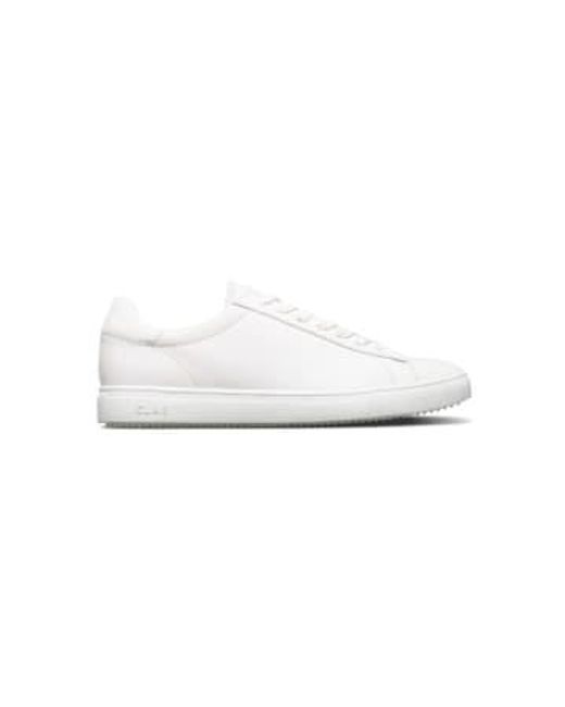 CLAE White Triple Leather Trainers 10 / for men