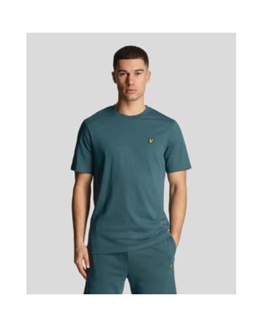 Lyle & Scott Ts400vog plain t -shirt in malachitgrün in Blue für Herren