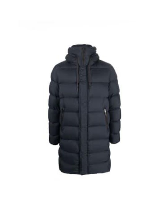 Padded Hooded Coat di Herno in Blue da Uomo