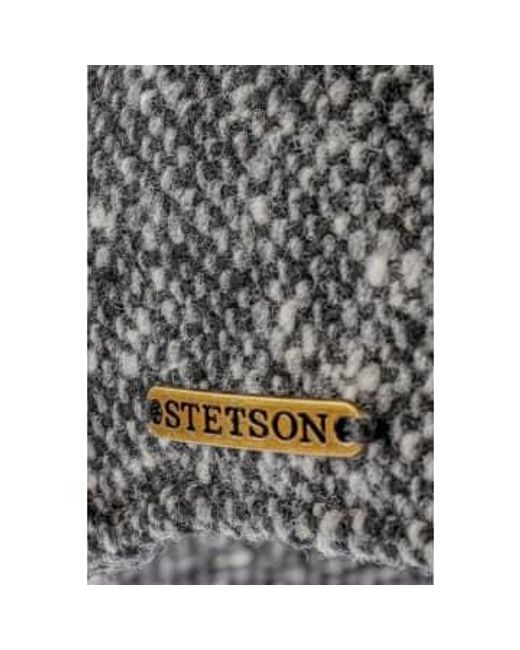 Stetson Gray Texas Donegal Flat Cap Grey/white Large for men