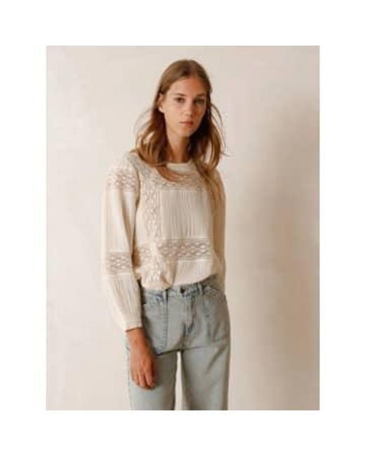Indi And Cold Lace Blouse di Indi & Cold in White