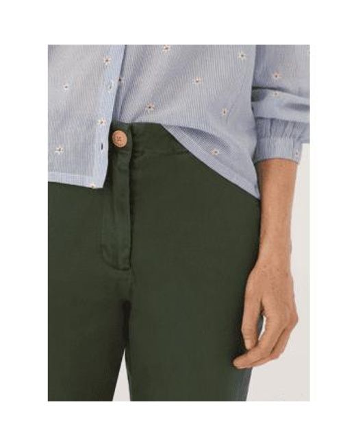 Pantalon coton chino kaki Nice Things en coloris Green