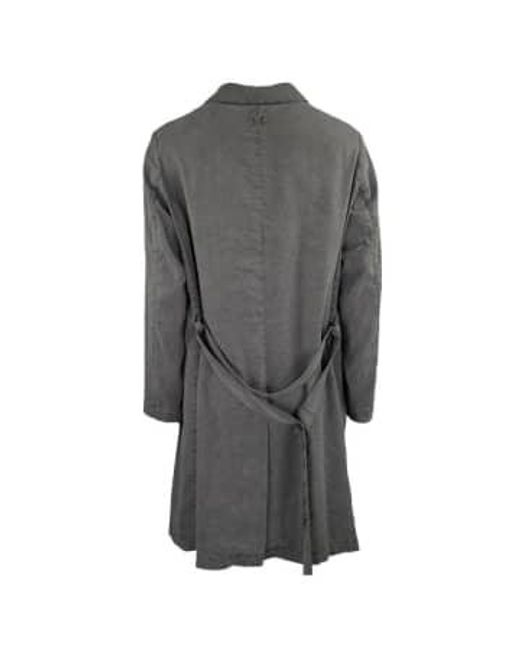Washed Silklinen Belted Trench di Hannes Roether in Gray
