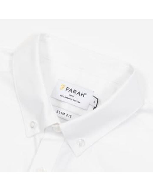 Farah Brewer kurzarmhemd in weiß in White für Herren