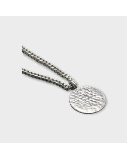 Posh Totty Designs Metallic Sterling Molten Disc Necklace for men