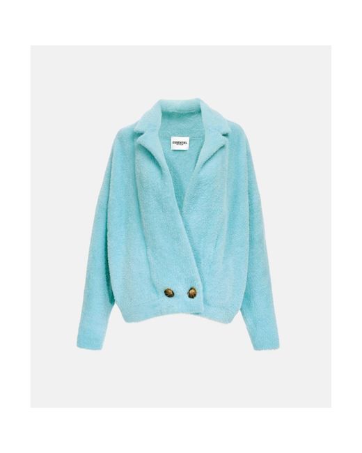 blue knit jacket
