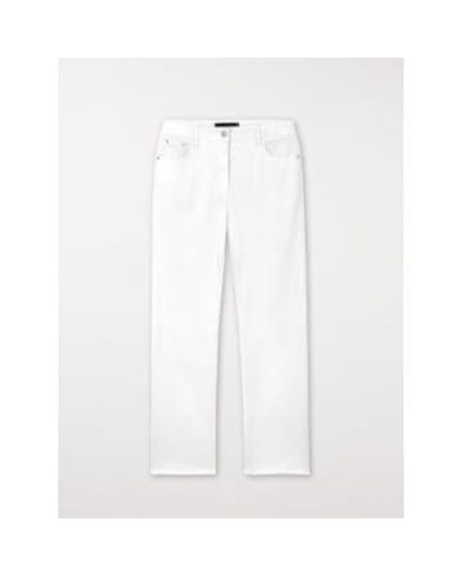 Luisa Cerano White Baby Flare Jeans Bleached Uk 8
