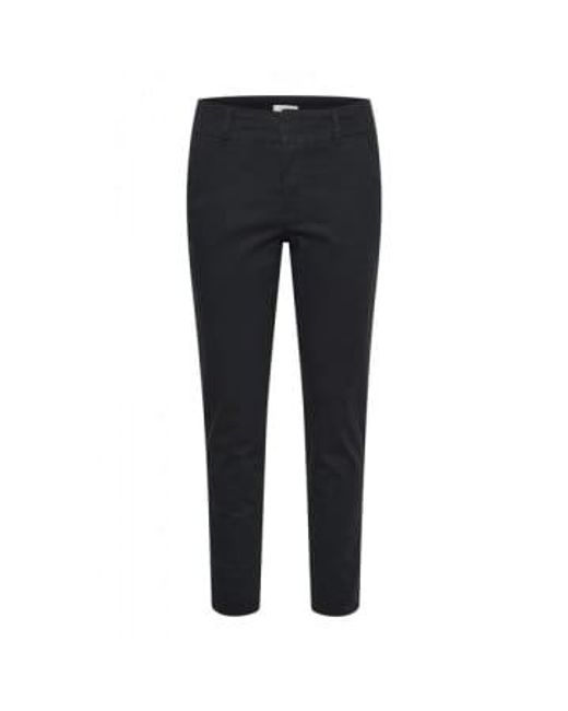 Part Two White Soffys Cotton Trousers Graphite 34