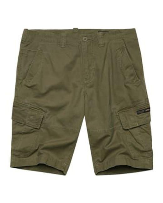 Superdry Green Vintage Core Cargo Shorts Authentic Khaki 30 for men