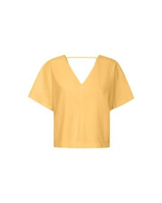 Byoung Falakka V Neck Blouse In Blazing di B.Young in Yellow